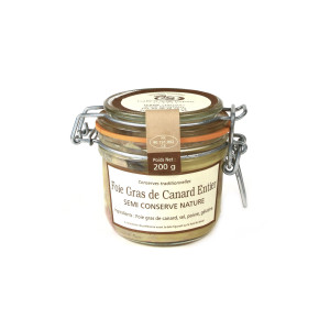 Foie gras de canard entier semi-conserve – Naturel - 200 g